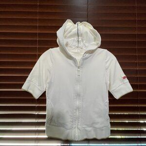 Burberry White hoodie - short sleeves -